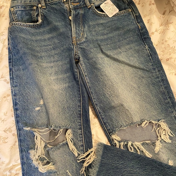 Free People Frayed Jeans - Picture 1 of 6